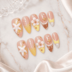 Fine Nails Ocean Breeze – Maritimes Sommerblumen-Design (Mandelform), Produktfoto