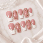 Fine Nails Timeless – Klassisches French Tip Design (Square), Produktfoto